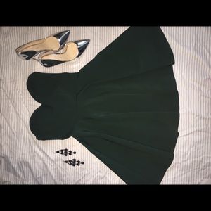 Strapless Green homecoming dress